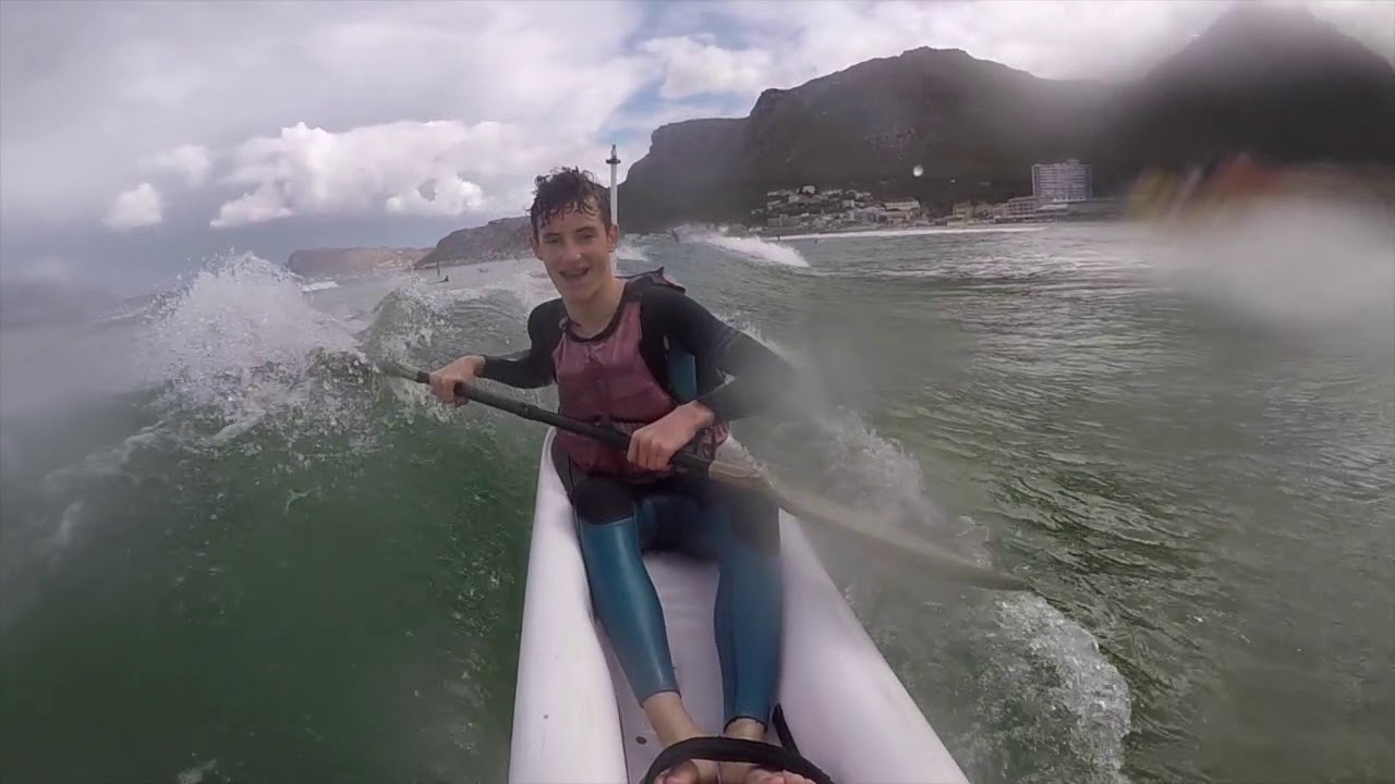 Ben and Dad catching waves April 2019
