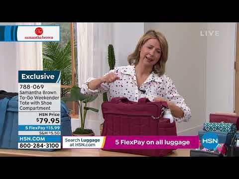 Samantha Brown ToGo Weekender Tote with Shoe Compartment
