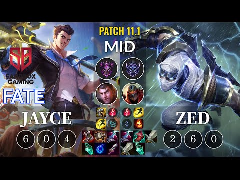 SB FATE Jayce vs Zed Mid - KR Patch 11.1