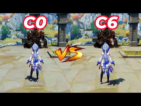 Ganyu C6 vs C0! How Much Difference? DMG Comparison