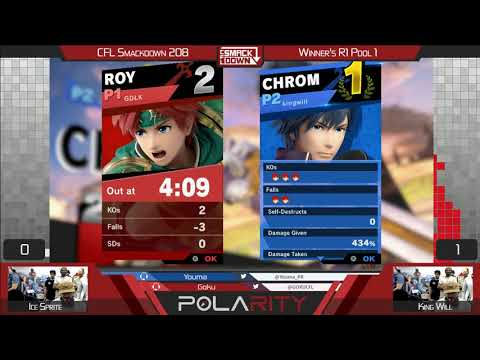 CFL Smackdown 208 Ultimate - IceSprite (Roy) vs KingWill (Chrom) - Winners R1 Pool 1