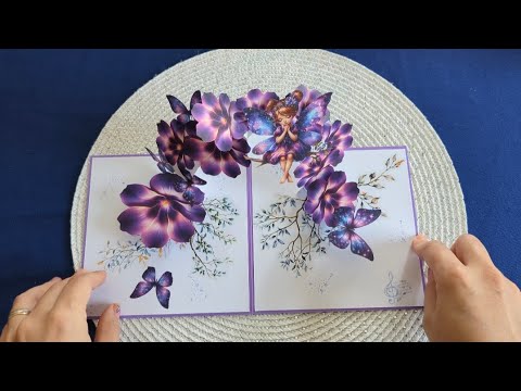 I wish you a joyful purple day 💜🪻💜 POP-UP CARD DIY 💜🪻💜 #cardcreations