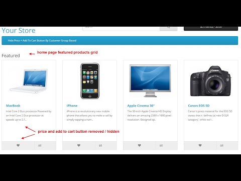 Hide Price + Add To Cart Button By Customer Group Based - OpencartTools