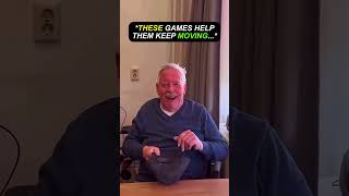 Man helps elderly with fun games ❤️‍🩹