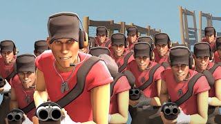 I Trapped 100 Scout Bots on Upward