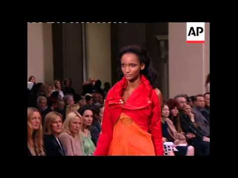 Julien Macdonald thrills with lingerie-style dresses.