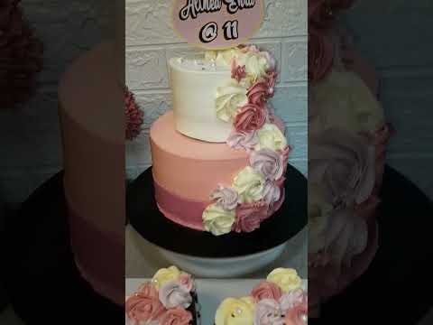 #numbercake #rosettecake #cakedecorating