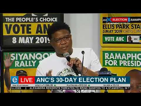 ANC's 30 day plan before the elections