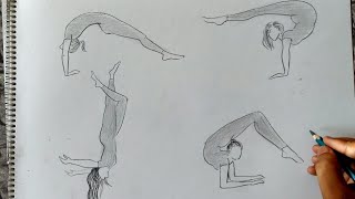 how to draw gymnastics poses I how to draw gymnastics poses easy