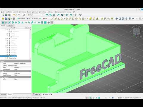FreeCAD Schriften