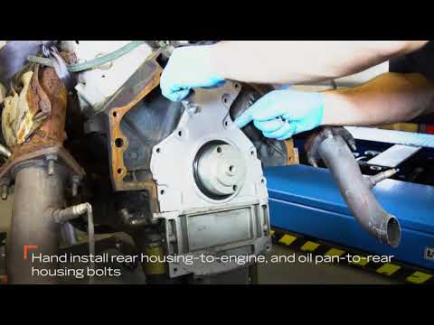 How to Replace the Rear Main Seal Cover on a General Motors V8
