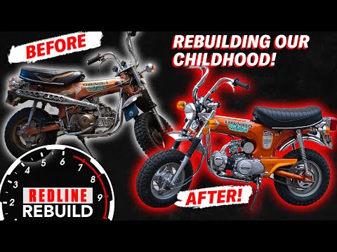 TOTAL Restoration: Crusty Honda Trail 70 rides again! | Redline Rebuild time-lapse