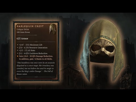 diablo 4 season 4 shako drop (harlequin crest)