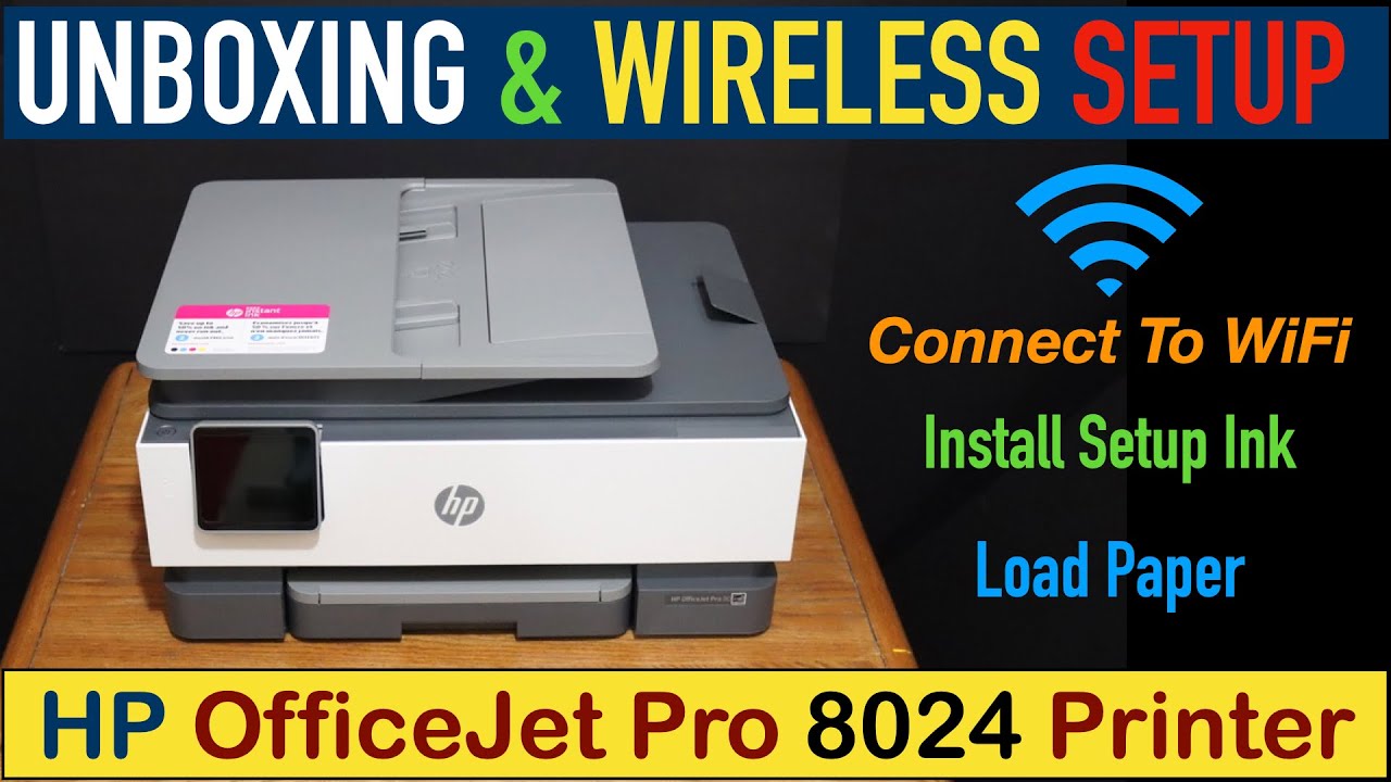 HP OfficeJet Pro 8024 Wireless SetUp, Unboxing, Installing Setup Ink & Review