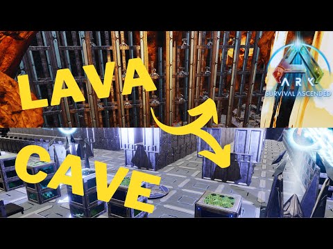 ARK ASCENDED | How to Build The Island Lava Cave (underrated) in the NEW Ark | PvP | 2023