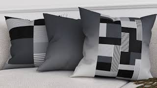 Декоративная подушка «939382» серый/черный, серебристый — видео о товаре