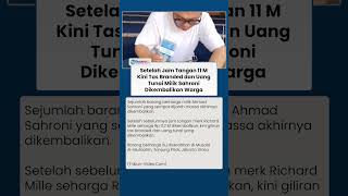 Tas Branded dan Uang Tunai Milik Ahmad Sahroni Dikembalikan Warga seusai Rumah Dijarah