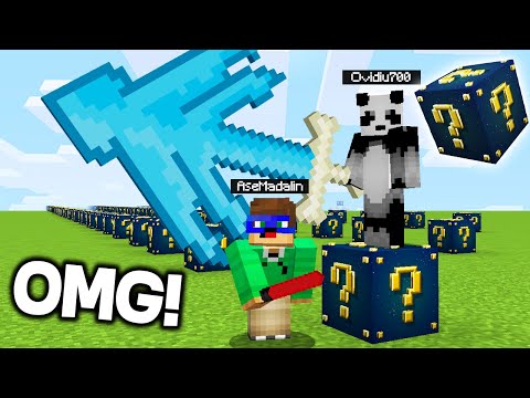 CURSA DE LUCKY BLOCK CU OVIDIU 700 SI ASE MADALIN - MINECRAFT