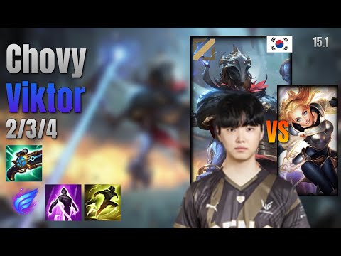 Chovy Mid Viktor vs Lux lol KR solo rank Full Game 15.1 | 쵸비 빅토르 vs 럭스