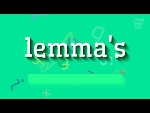 HOW TO SAY LEMMA'S? #lemma's