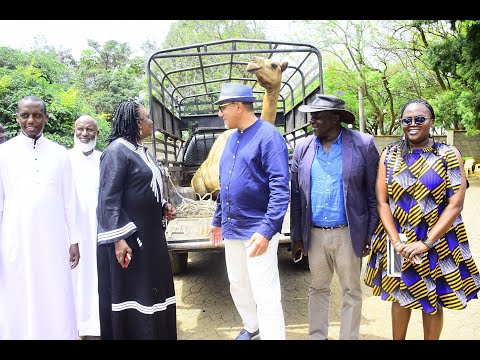 Najib Balala Arrived at Kang'o Ka Jaramogi and Opoda Farm in Bondo in style