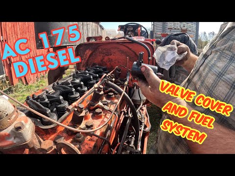 ALLIS CHALMERS 175 valve cover gasket replacement and fuel system repair