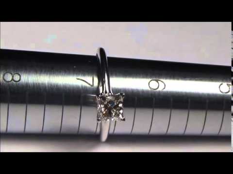 0 91 ct Princess Cut Solitarie Ring L300