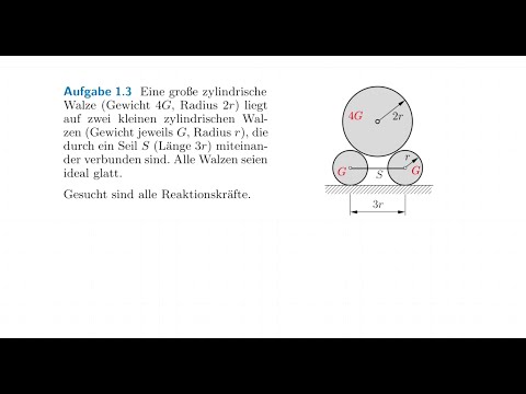 Technische Mechanik 1 Statik - Gleichgewicht Aufgabe 1.3
