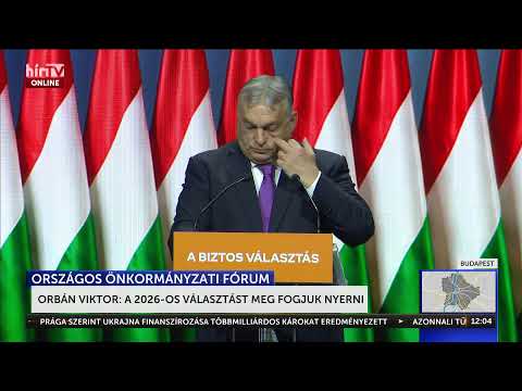 Orbán Viktor beszéde az Önkormányzati Fórumról - Élő közvetítés - HírTV
