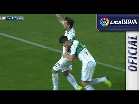 Gol de Fidel (1-0) en el Elche CF - Valencia CF - HD