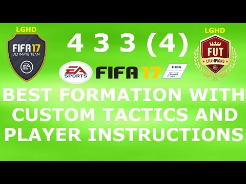FIFA 17 BEST FORMATION 433 (4) WITH CUSTOM TACTICS  AND PLAYER INSTRUCTIONS