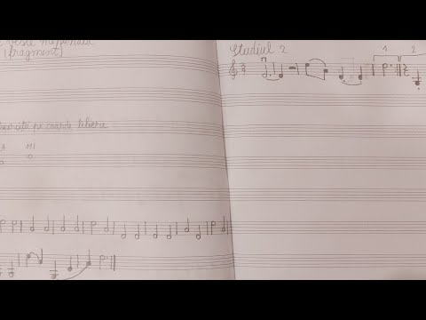 Exerciții  pe coarde libere (1) vioară