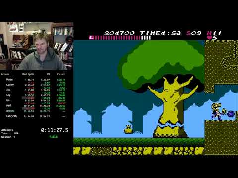 Athena NES speedrun 21:37