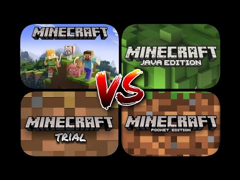 Minecraft Bedrock Multiplayer (PS4) VS Minecraft Java (PC) VS Minecraft Trial VS Minecraft PE
