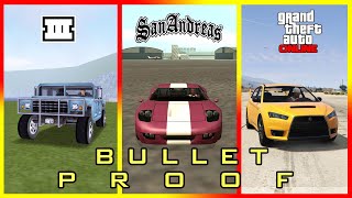 How to get a "BULLETPROOF CAR" in GTA games! (2001-2021)