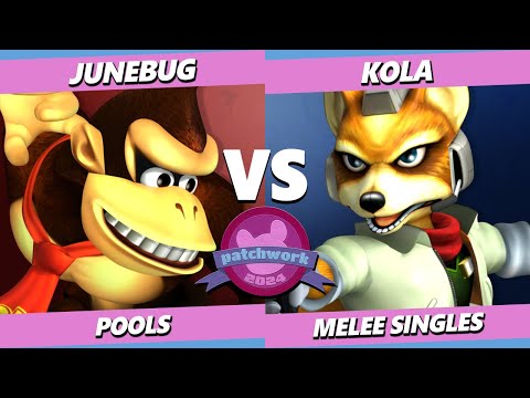 Patchwork 2024 - Junebug (Donkey Kong) Vs. Kola (Fox) Smash Melee - SSBM