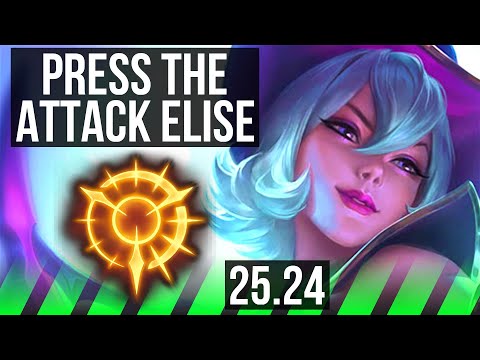 ELISE vs MASTER YI (JGL) | Press The Attack, Perfect KDA: 6/0/13 | KR Challenger | 25.24