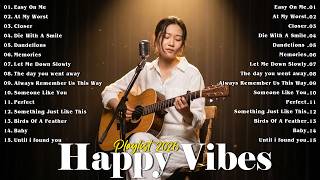 Download lagu Happy Vibes Playlist 2026 💞🎵| Best Acoustic Cover Love Song 2026 | Comethru, Heather, Forever Young mp3