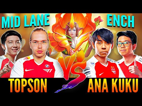 TOPSON and WHITEMOON Meet Again ANA and KUKU in Ranked | Unexpected TOPSON ENCHANTRESS Mid Gameplay