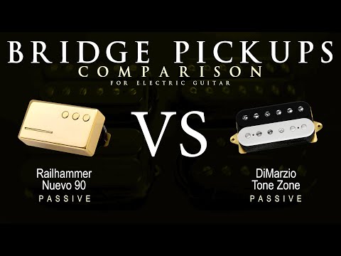 Railhammer NUEVO 90 vs DiMarzio TONE ZONE - Bridge Guitar Pickup Comparison Tone Demo