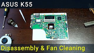 Video thumbnail for Asus K55A, K55V, K55VJ, K55VM, K55VS disassembly and fan cleaning, разборка и чистка ноутбука by How-FixIT