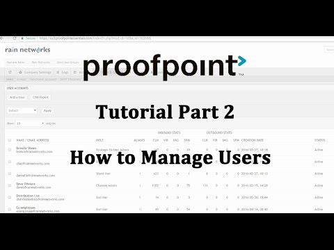 Proofpoint Essentials Tutorial Part 2 Managing Users