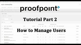 Proofpoint Essentials Tutorial Part 2: Managing Users