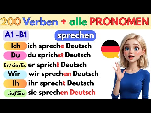 200 wichtige Verben 🇩🇪 + alle Pronomen ✅ einfach erklärt für Anfänger