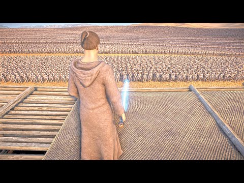 Only 1 Star War Jedi Knight Battle Against 1,000,000 Zombie ARMY - Epic Battle Simulator 2 - UEBS 2