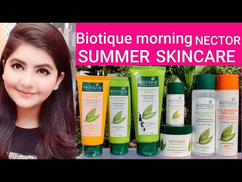 BIOTIQUE morning nector summer skincare routine for all skin type | post holi skincare | RARA | Video