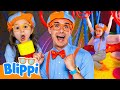 FLOOR IS LAVA Challenge Blippi Friends Episodes 🩵 Educational Videos For Kids