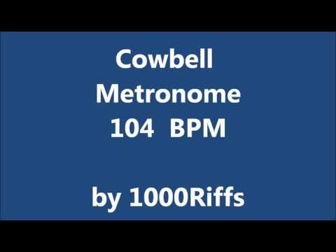 Cowbell Metronome 104 BPM - Beats Per Minute