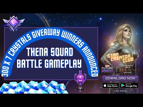 300 x 7 Crystals Giveaway Winners Announced & T3 Thena Showcase In Squad Battle With CTP Rage !!!