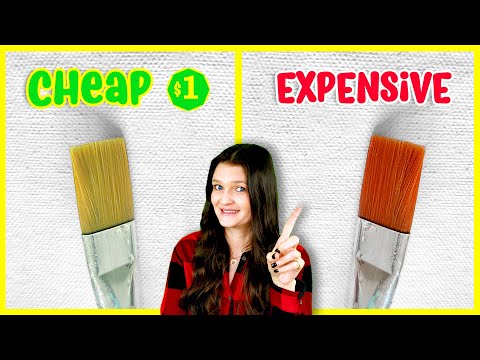 Cheap vs Expensive Acrylic Paint BRUSHES 🎨 Painting Tips for Beginners